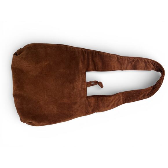 Vintage Y2K bohemian Bag Purse Shoulder woven embroidered leather suede artisan - Picture 9 of 12